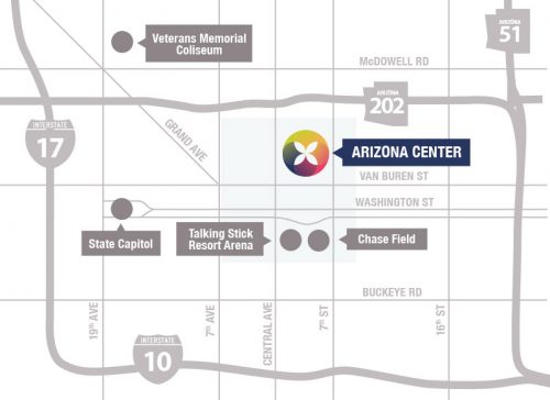 A map of Arizona Center